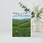 ケララ・インド茶畑 ポストカード (スタンド正面)