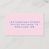 ケラーホームケア救済バービジネスカード 名刺 (裏面)