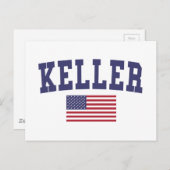ケラー米国国旗 ポストカード (正面/裏面)