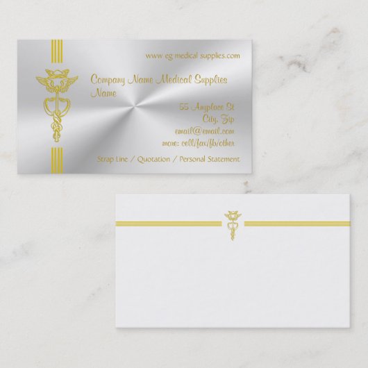 ケリュケイオンが付いている医薬品-デザインをきれいにして下さい 名刺 (正面/裏面)