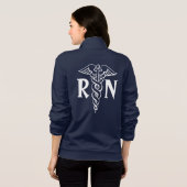 ケリュケイオンとの公認看護師のフリースのジャケット| RN パーカ (裏面フル)