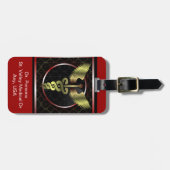 ケリュケイオンの医学の健康の荷物のラベル ラゲッジタグ (正面横)