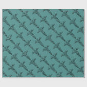 ケリュケイオンの医学の記号のティール(緑がかった色) RNのナースの卒業 ラッピングペーパー (フラット)