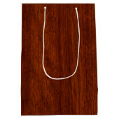 ケリュケイオンの医学の記号のマホガニーのプリントのようなクロム ミディアムペーパーバッグ (裏面)