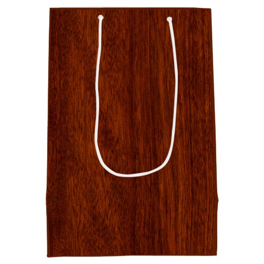 ケリュケイオンの医学の記号のマホガニーのプリントのようなクロム ミディアムペーパーバッグ (裏面)