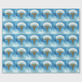 ケリュケイオンの医学の記号の包装紙 ラッピングペーパー (フラット)