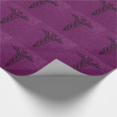 ケリュケイオンの医学の記号紫色RNのナースの卒業 ラッピングペーパー (角)