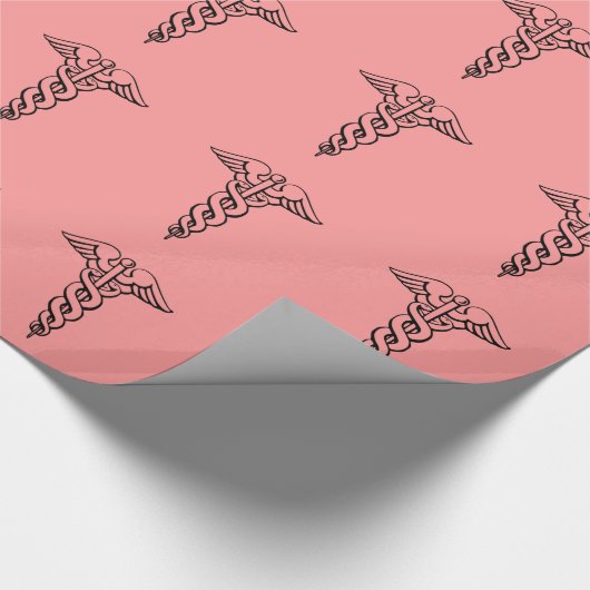 ケリュケイオンの医学の記号| RNのナースの卒業BSN ラッピングペーパー (角)