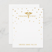 ケリュケイオンの卒業パーティーのサンキューカード ノートカード (正面/裏面)