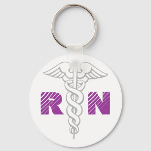 ケリュケイオンの記号を用いる公認看護師Keychain キーホルダー