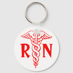 ケリュケイオンの記号を用いるRNの公認看護師Keychain キーホルダー