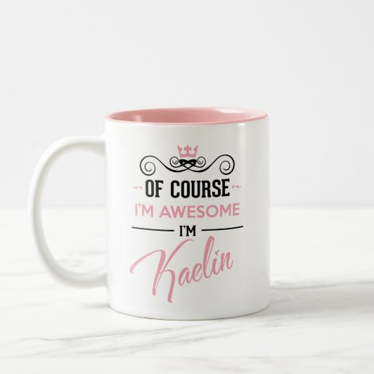 ケリンもちろん私の名素晴らし前だ ツートーンマグカップ (左)