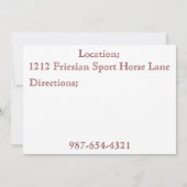 ケリングパーティー招待 招待状 (裏面)