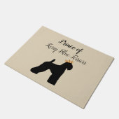 ケリーおもしろいブルーテリア犬ブレドロイヤリーネス ドアマット (アングル)