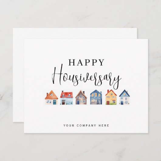 ケリーのためのオーダーメイドのハウスアニバーサリーカード ポストカード (正面/裏面)