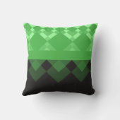 ケリーの緑および黒いデザイン クッション (裏面)