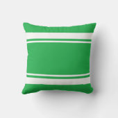 ケリーの緑の航海のでストライプでカスタムなモノグラム クッション (裏面)