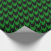 ケリーの緑の黒く大きく千鳥格子のな点検 ラッピングペーパー (コーナー)