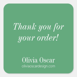 ケリーはっきりしたグモダン・グリーンシンプル・ビジネス スクエアシール