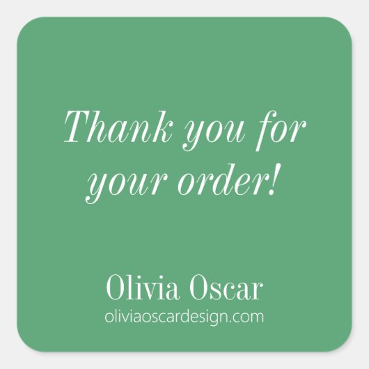 ケリーはっきりしたグモダン・グリーンシンプル・ビジネス スクエアシール (正面)