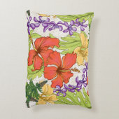 ケリーアトロピカルハワイアンハイビスカスアンドラン アクセントクッション (裏面(縦))