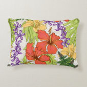 ケリーアトロピカルハワイアンハイビスカスアンドラン アクセントクッション (裏面)