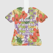 ケリーアトロピカルハワイアンハイビスカスアンドラン オーナメント (裏面)