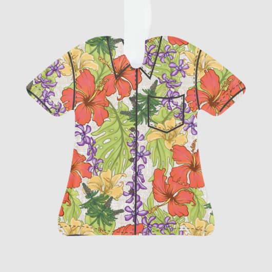 ケリーアトロピカルハワイアンハイビスカスアンドラン オーナメント (正面)