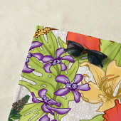 ケリーアトロピカルハワイアンハイビスカスアンドラン ビーチタオル (インサイチュ)