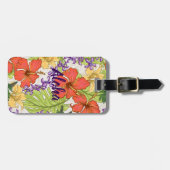 ケリーアトロピカルハワイアンハイビスカスアンドラン ラゲッジタグ (正面横)
