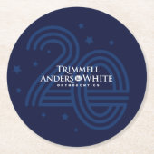 ケリーカスタムプリント注文 – 20周年記念 ラウンドペーパーコースター (正面)