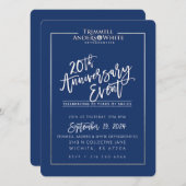 ケリーカスタムプリント注文 – 20周年記念 招待状 (正面/裏面)