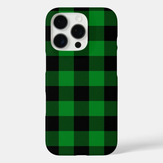 ケリーグリーンのバファローチェック Case-Mate iPhoneケース (裏面)