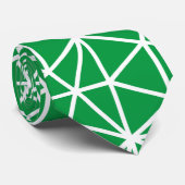 ケリーグリーンの三角形の幾何学模様 ネクタイ (ロール)