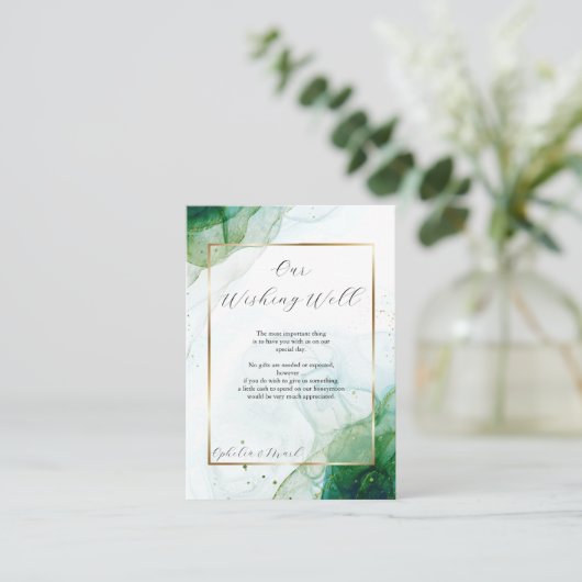 ケリーグリーンアルコールインクが良く願う エンクロージャーカード (スタンド正面)