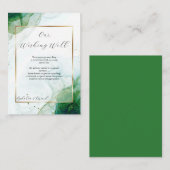 ケリーグリーンアルコールインクが良く願う エンクロージャーカード (正面/裏面)
