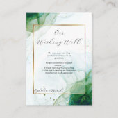 ケリーグリーンアルコールインクが良く願う エンクロージャーカード (正面)