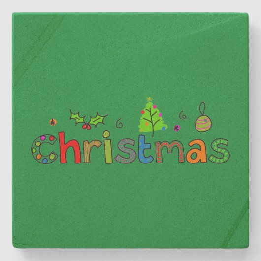 ケリーグリーンクリスマス ストーンコースター (正面)