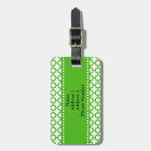 ケリーグリーンクローバーパターン ラゲッジタグ (正面縦)