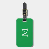 ケリーグリーンモノグラム名前をカスタムするギフト好意2023 ラゲッジタグ (正面縦)