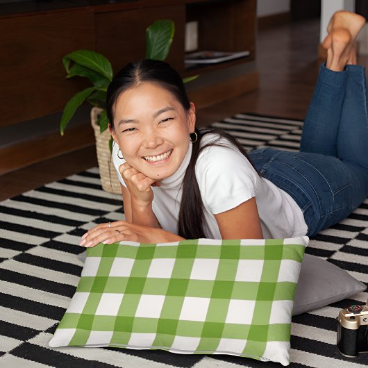 ケリーグリーン市松模様にピローケース 枕カバー