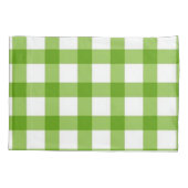 ケリーグリーン市松模様にピローケース 枕カバー (裏面)