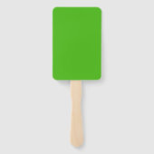 ケリーグリーン無地のカラー ハンドファン (裏面)