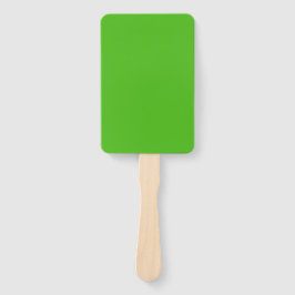 ケリーグリーン無地のカラー ハンドファン