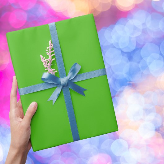 ケリーグリーン無地のカラー ラッピングペーパー