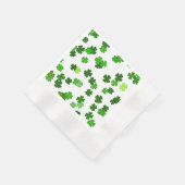 ケリーグリーン"シャムロック落下" 縁ありカクテルナプキン (角)