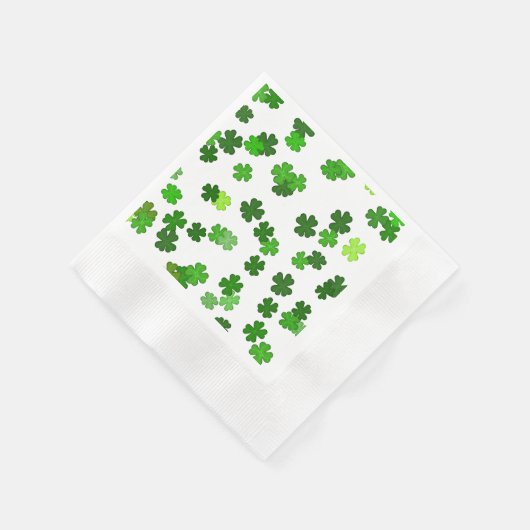 ケリーグリーン"シャムロック落下" 縁ありカクテルナプキン (角)