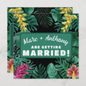 ケリーグリーン トロピカルジャングル デスティネーション ウェディング セーブザデート (正面/裏面)