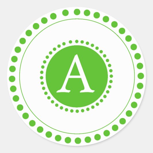 ケリーグリーン – パーソナライズされた封筒用シール ラウンドシール (正面)