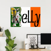 ケリーセルティックドラゴンプリント ポスター (ホームオフィス)